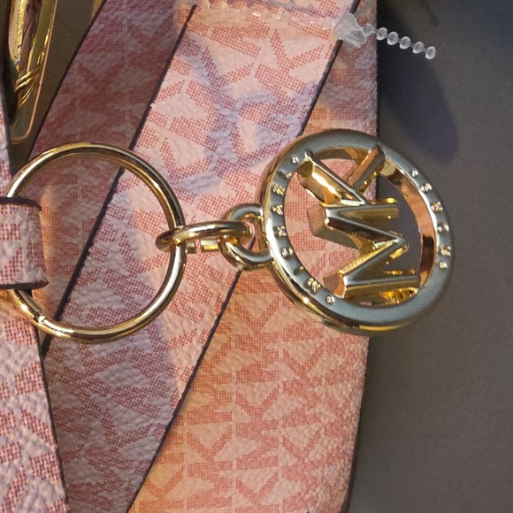 MICHAEL KORS NWOT Pink Logo With Stripe Adjustable Belt Bag - Picture 4 of 11